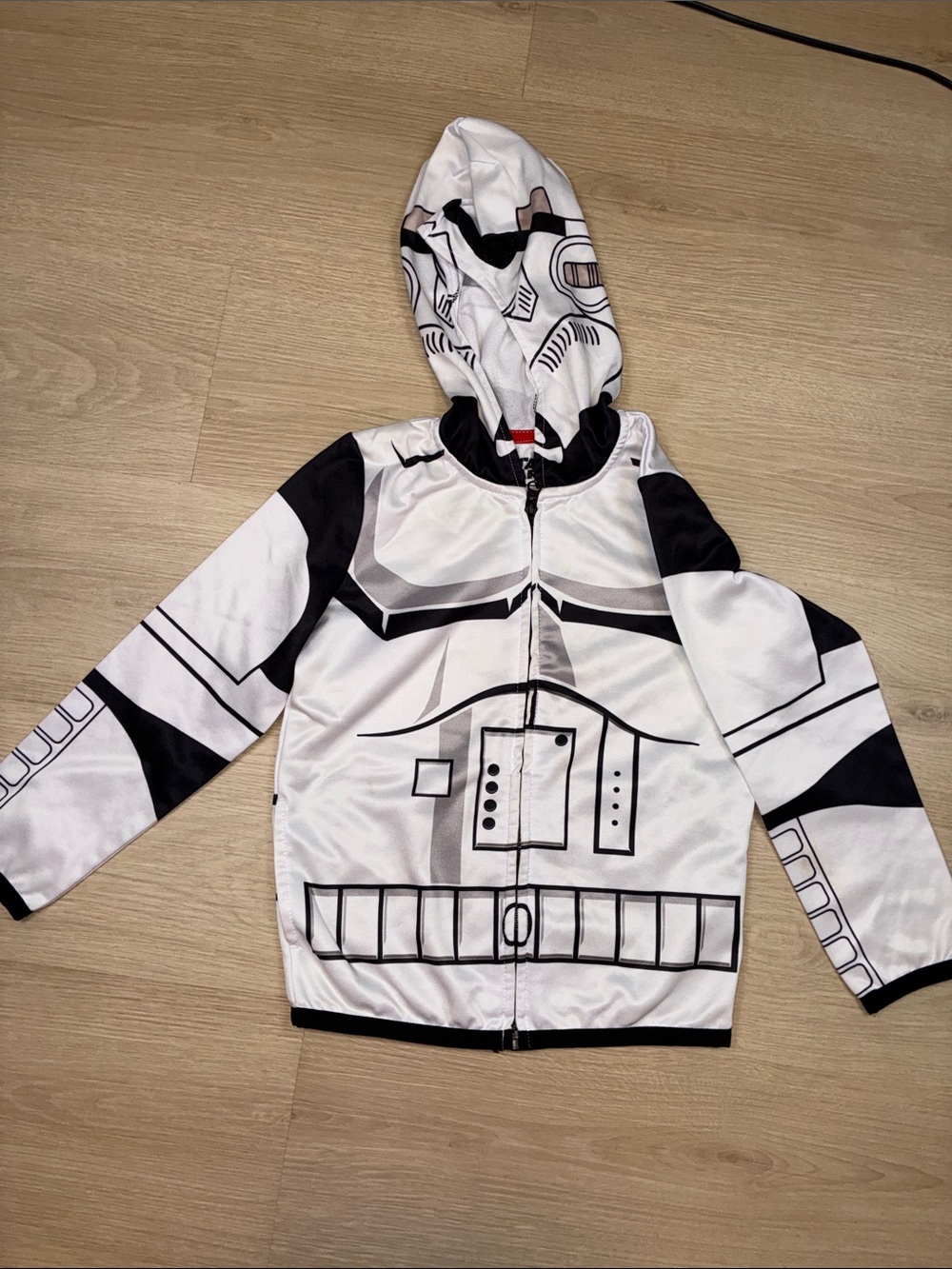 jumping beans White and Black Star Wars Stormtrooper-Style Zip Hoodie